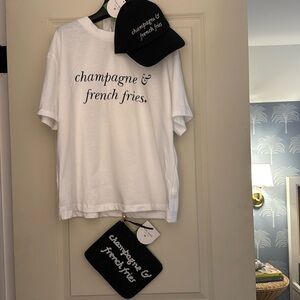 Kate Spade x Target Champagne & French Fries 3-Piece Set clutch t-shirt hat
